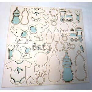 Mintay Chippies Chipboard Decor Elements Baby Set  MT-CHIP2-D22
